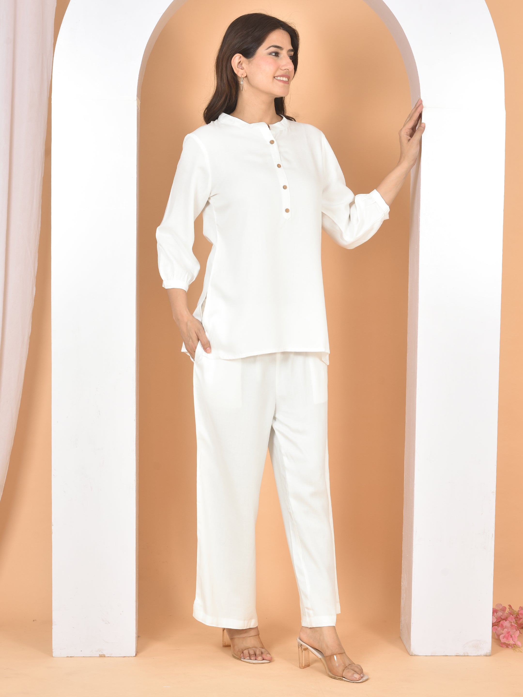 Women White Plain Cod set CS-2024