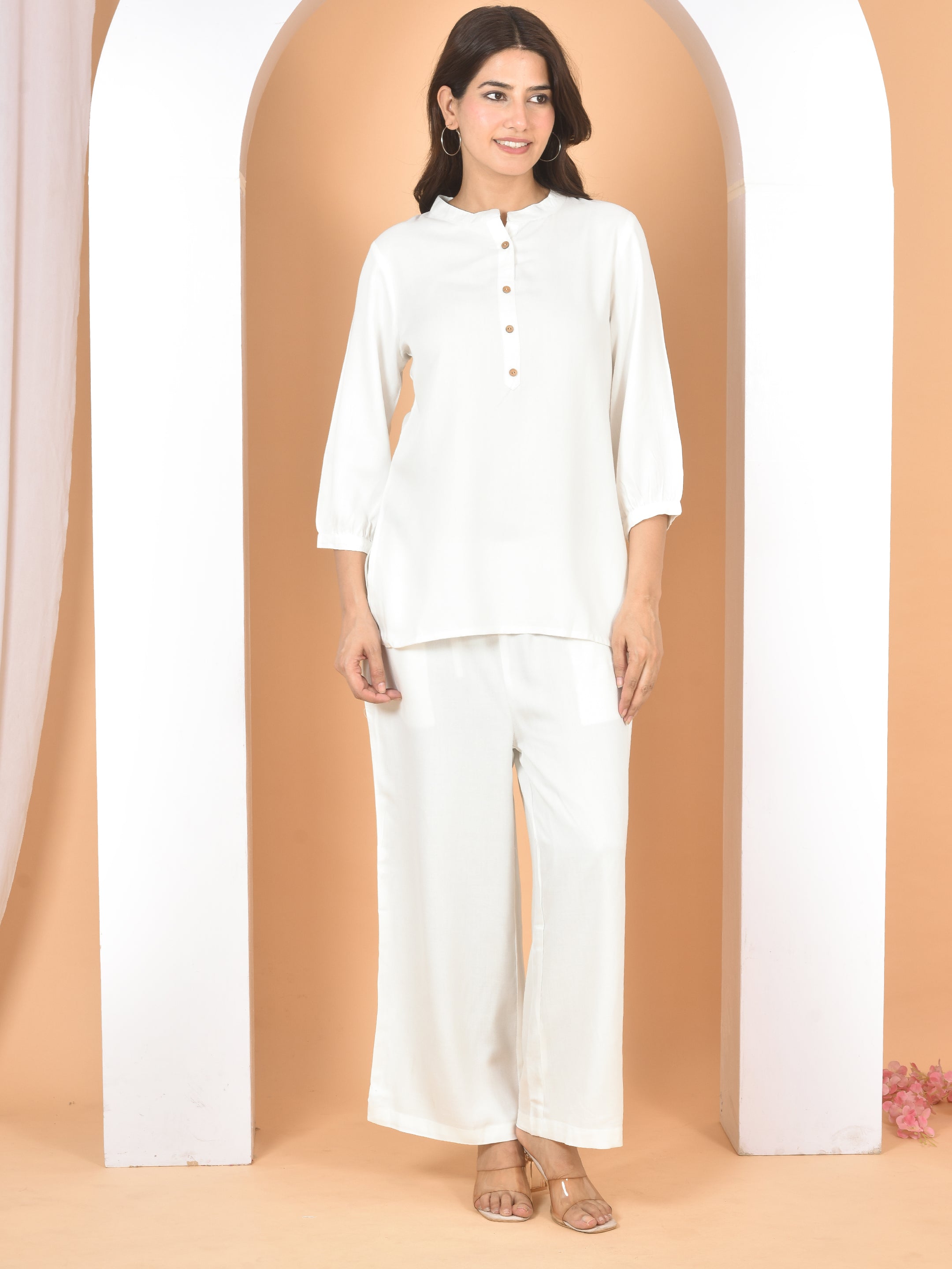 Women White Plain Cod set CS-2024