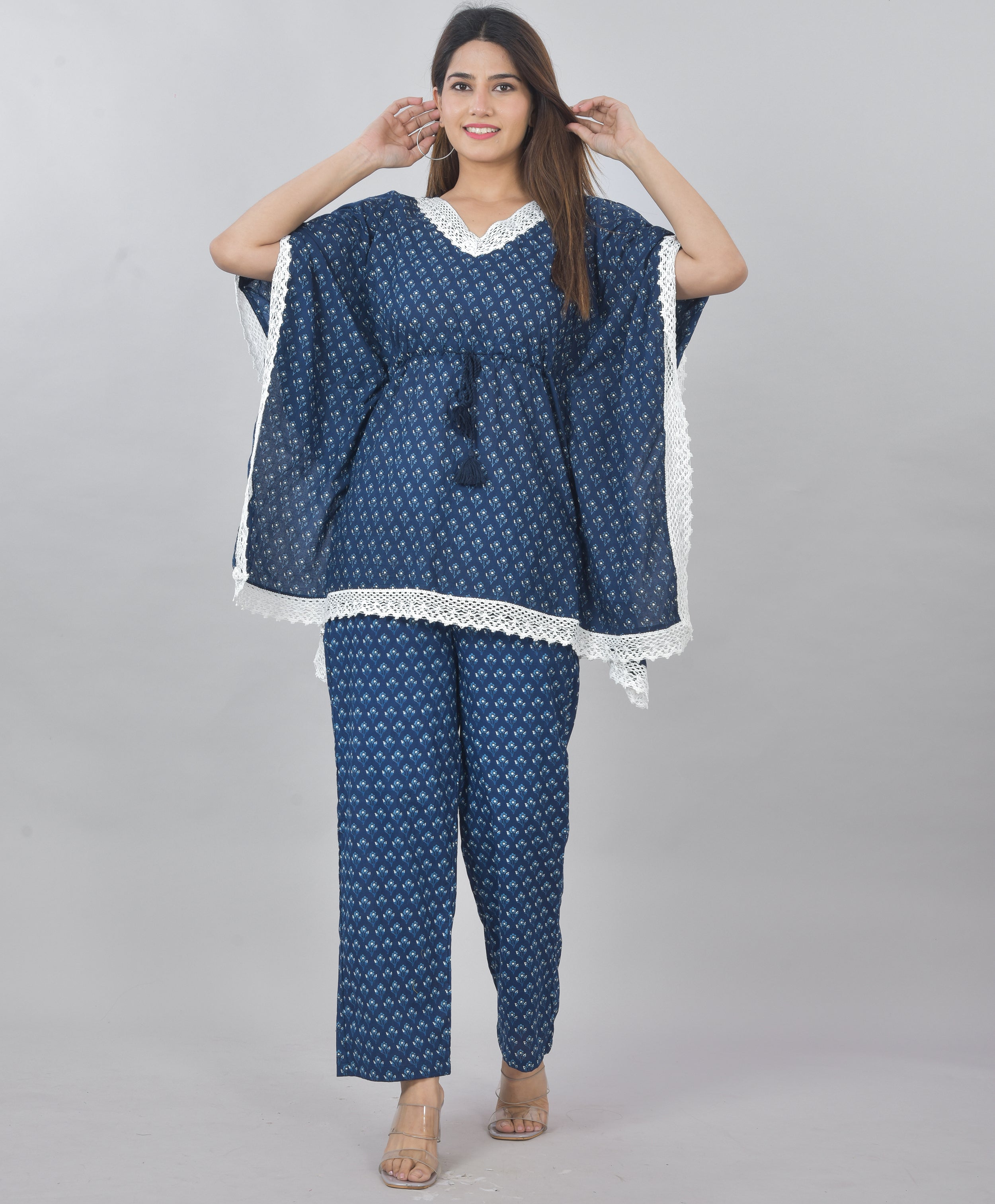 PLUS SIZE KAFTAN CORD SET IN COTTON