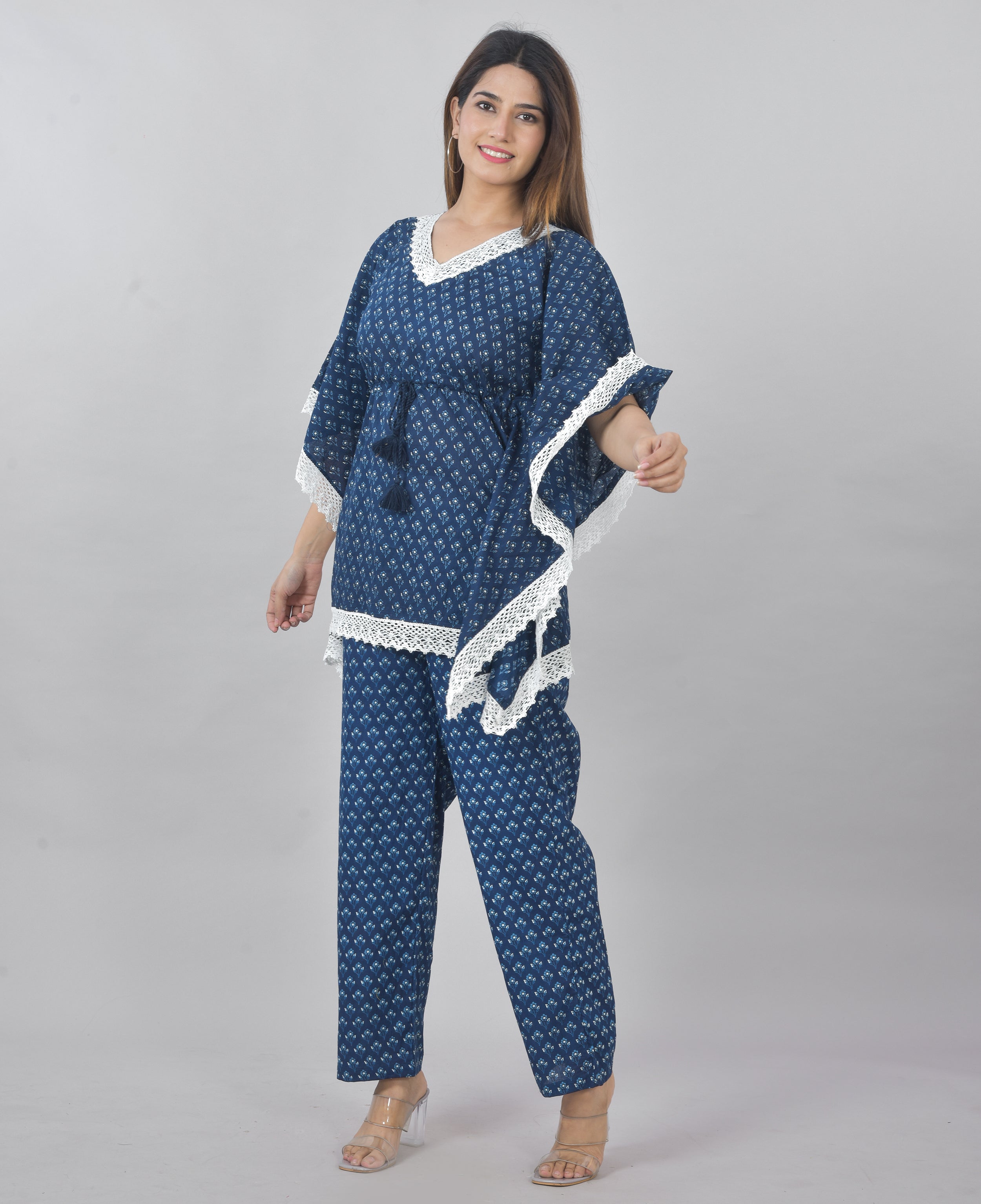 PLUS SIZE KAFTAN CORD SET IN COTTON