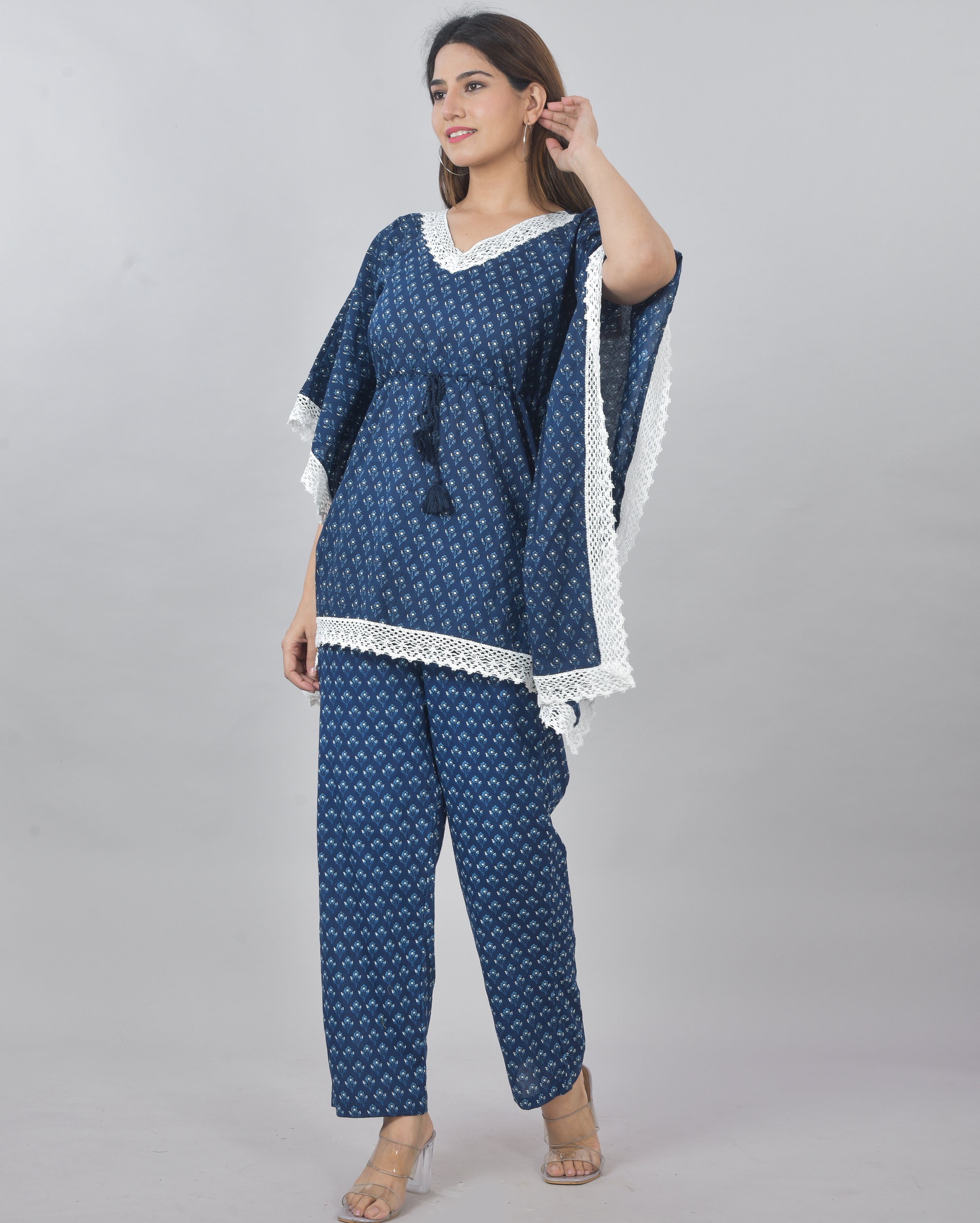 PLUS SIZE KAFTAN CORD SET IN COTTON
