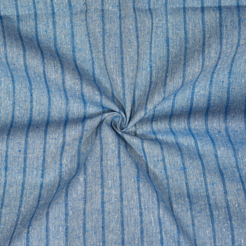Sky Blue Blue Stripe Cotton Handloom Fabric