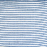 Sky Blue White Stripe Cotton Handloom Fabric
