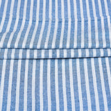 Sky Blue White Stripe Cotton Handloom Fabric