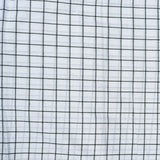 White Black Checks Cotton Handloom Fabric