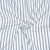 White Black Stripe Cotton Handloom Fabric