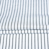 White Black Stripe Cotton Handloom Fabric