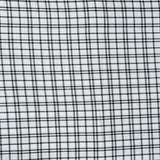 White Black Triple Line Checks Cotton Handloom Fabric