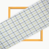 White Black and Yellow Checks Cotton Handloom Fabric