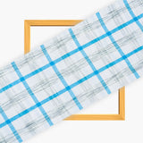 White Blue Checks Cotton Handloom Fabric
