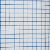 White Blue Twill Cotton Handloom Fabric