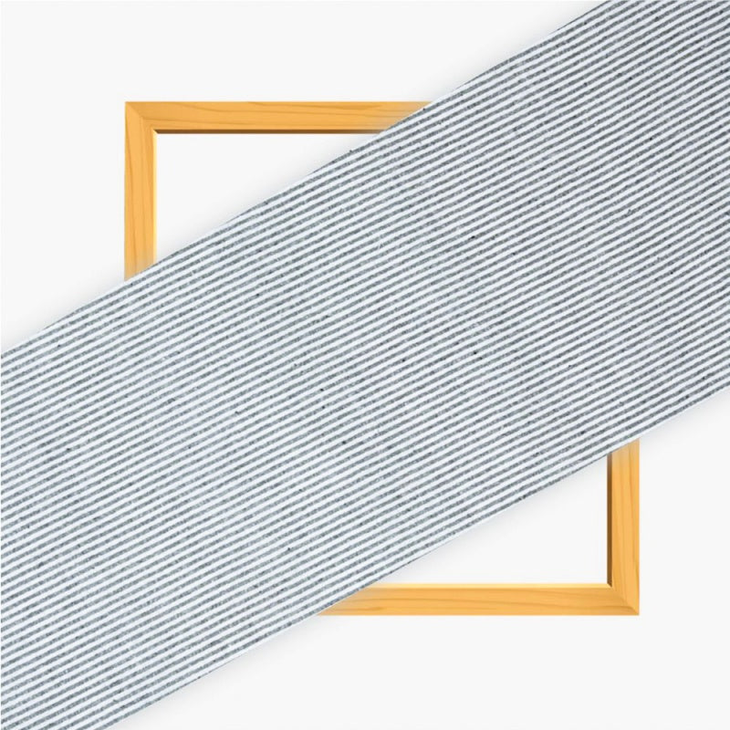 White Gray Stripe Cotton Handloom Fabric