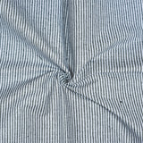 White Gray Stripe Cotton Handloom Fabric