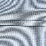 White Gray Stripe Cotton Handloom Fabric