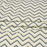 White Gray and Yellow Zig Zag Cotton Fabric