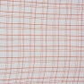 White Orange Triple Line Checks Cotton Handloom Fabric