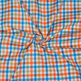 Yellow Peach and Green Floral Cotton Fabric