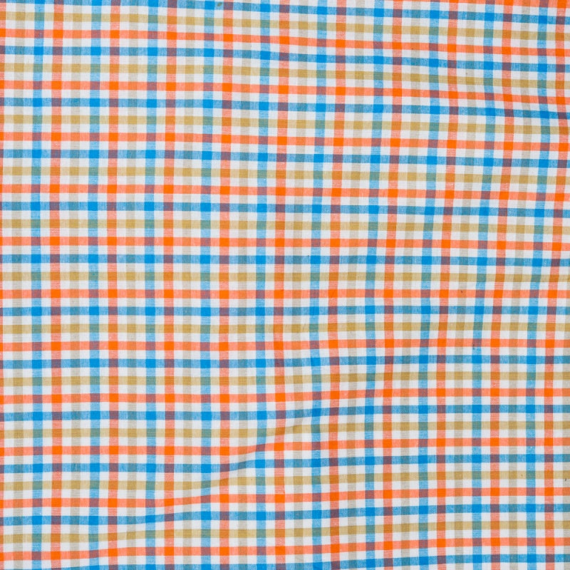 Yellow Peach and Green Floral Cotton Fabric