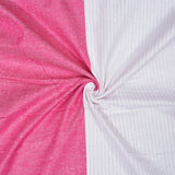White Pink Stripe Cotton Handloom Fabric