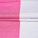 White Pink Stripe Cotton Handloom Fabric