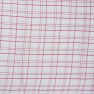 White Pink Triple Line Checks Cotton Handloom Fabric