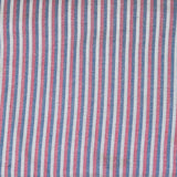 White Pink and Blue Stripe Cotton Handloom Fabric