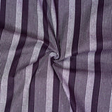 White Purple Stripe Cotton Handloom Fabric