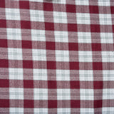 White Red Twill Cotton Handloom Fabric
