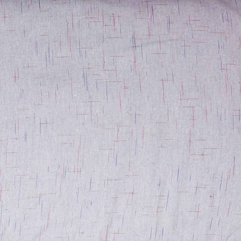 White Red and Blue Texture Cotton Handloom Fabric
