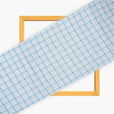 White Sky Blue Checks Cotton Handloom Fabric