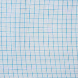 White Sky Blue Checks Cotton Handloom Fabric