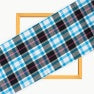 White Sky Blue and Black Twill Cotton Handloom Fabric