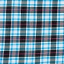 White Sky Blue and Black Twill Cotton Handloom Fabric