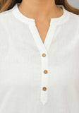 Women Mandarin Collar Cotton Top