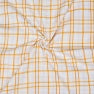 White Yellow Triple Line Checks Cotton Handloom Fabric