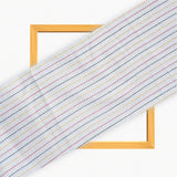 Pink Black Stripe Cotton Handloom Fabric