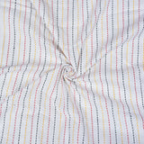 Pink Black Stripe Cotton Handloom Fabric