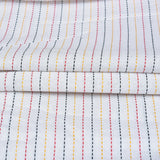 Pink Black Stripe Cotton Handloom Fabric