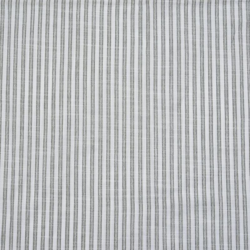 White and Black Stripe Handloom Cotton Fabric