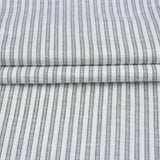 White and Black Stripe Handloom Cotton Fabric