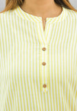 Women Co-Ords Yellow Cotton Checks Dress Top and Bottom-10333