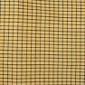 Yellow Black Checks Cotton Handloom Fabric