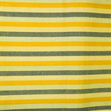 Yellow Black Stripe Cotton Handloom Fabric