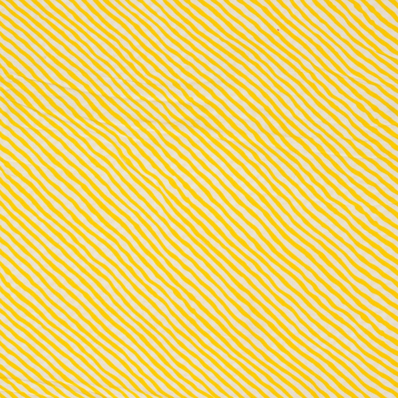 Yellow White Leheria Cotton Fabric